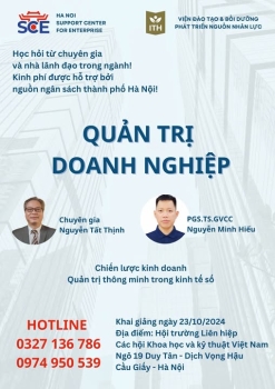 CHƯƠNG TRÌNH HỖ TRỢ DOANH NGHIỆP NĂM 2024 THỰC HIỆN BỞI SỞ KẾ HOẠCH VÀ ĐẦU TƯ TP HÀ NỘI - VIỆN ĐÀO TẠO BỒI DƯỠNG PHÁT TRIỂN NGUỒN NHÂN LỰC